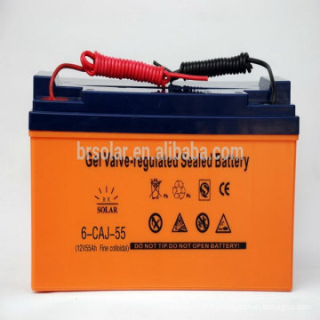 De Bonne Qualité batterie rechargeable solaire de 12V 55AH